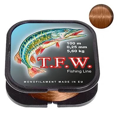 Леска для рыбалки Aqua T.F.W. 0,25mm 100m, 1 штука