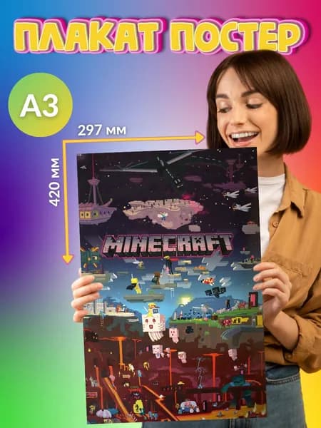 Плакат Постер Майнкрафт Minecraft