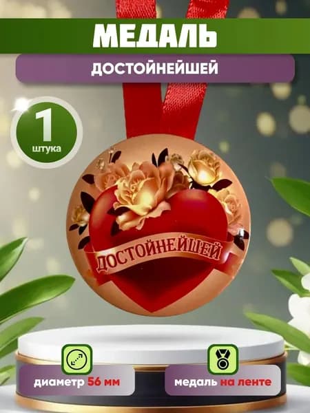 Медаль подарочная Достойнейшей