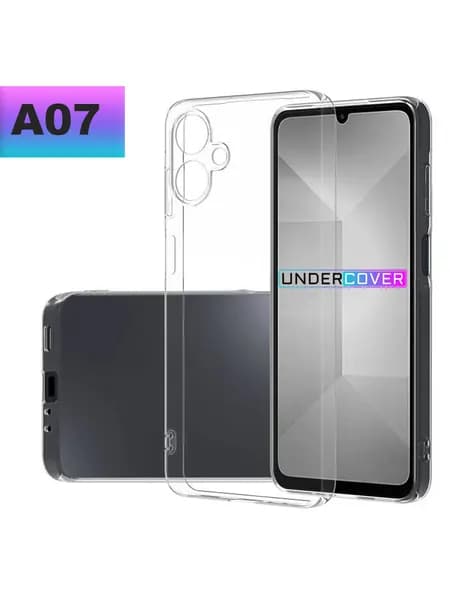 Силиконовый чехол для Samsung Galaxy A07 / Прозрачный чехол на Самсунг Галакси А07 с защитой камеры