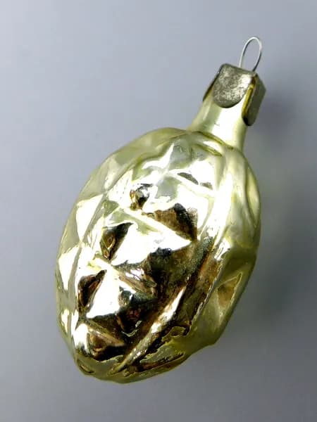Елочная игрушка ЛИМОНКА 5,5 см стекло СССР 1960-е гг