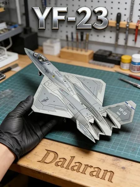 YF-23 сборная модель истребителя 1/72 без клея и покраски, США, Су-57,F22