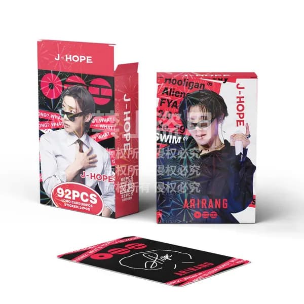 KPOP BTS альбом ARIRANG 60 отдельных фото-карточек участников и 32 мини-наклейки-94670-JHOPE
