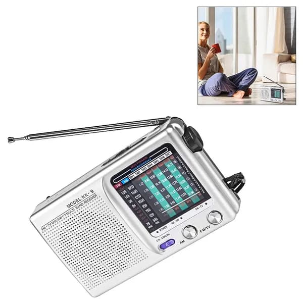 Радиоприёмник портативный FM/AM/SW с аналоговой настройкой и встроенным динамиком