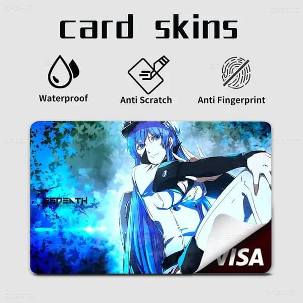 Esdeath Эсдэт Персонаж Наклейка для банковской карты