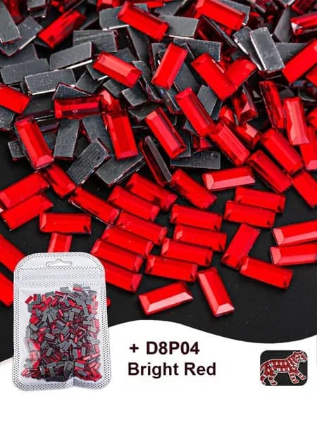 100 штук. 3x7mm Плоские удлиненные стеклянные стразы с термоклеем, подходящие для украшения одежды, обуви и сумок.