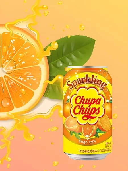Напиток газированный Chupa Chups апельсин 345 мл, Южная Корея