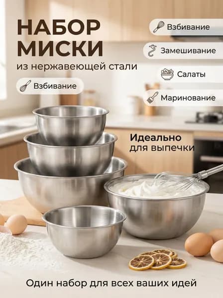Миска 2100 мл светло-серый, 1 шт