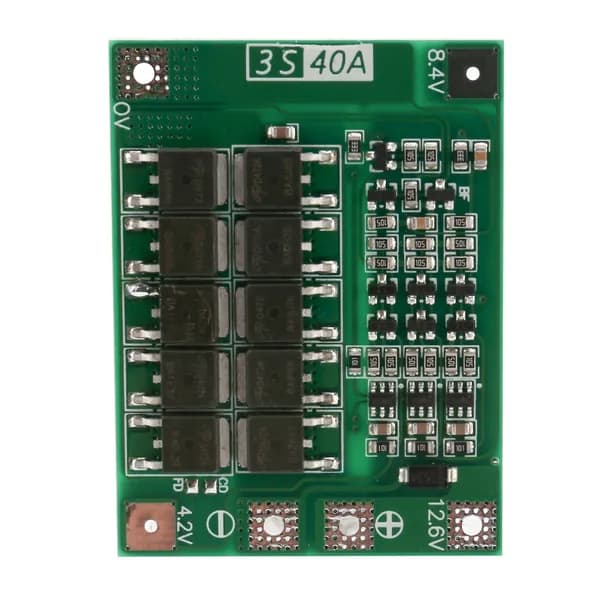 Защитная плата BMS 3S 40A для аккумуляторов 18650 "Li Ion" 11.1V/12.6V, PCB модуль зарядки для мотора дрели.