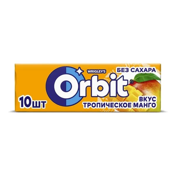 Жевательная резинка Orbit тропическое манго 13,6 г
