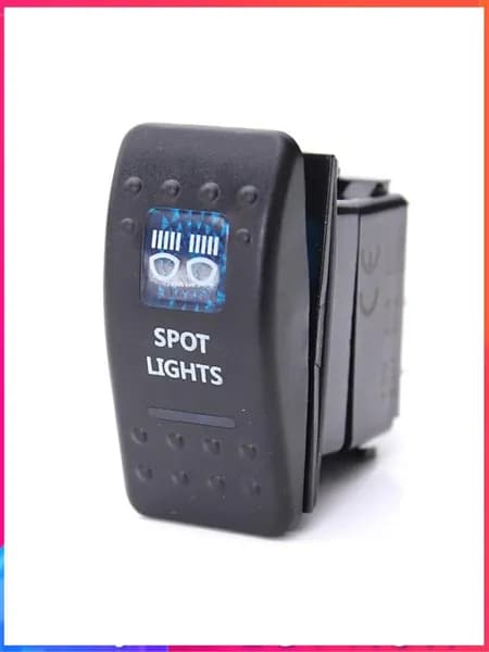 Переключатель "Rocker SPST с двойной LED-подсветкой для автомобиля/лодки, 12/24V, 10A.