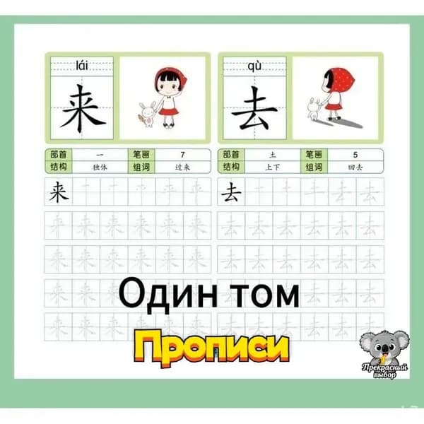 Основы китайского: 600 иероглифов для детей 4-8 лет. Прописи, ключи, мнемотехники. Готово к школе!