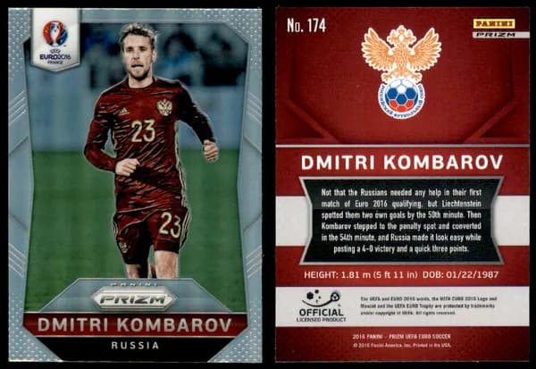 Panini Prizm UEFA EURO 2016 France - карточка #174 Dmitri Kombarov (Дмитрий Комбаров)