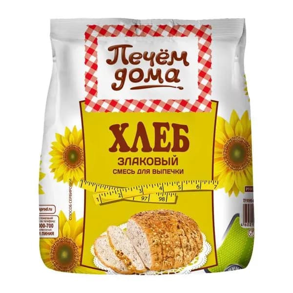 Смесь для выпечки Печем дома Хлеб злаковый 500г