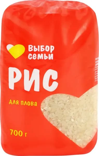 Рис для плова ВЫБОР СЕМЬИ, 700г