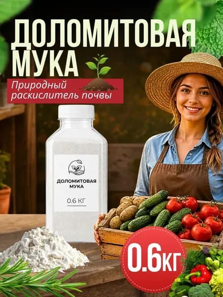 Доломитовая мука для огорода, 0,6 кг