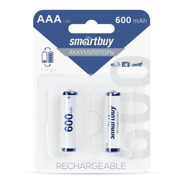 Аккумулятор SmartBuy LR03 AAA 600 mAh (уп 2 шт)