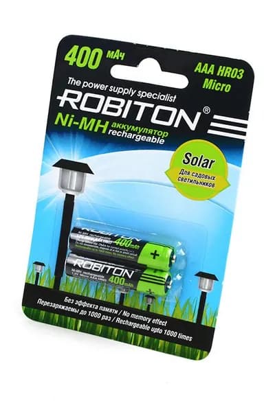 Аккумулятор ROBITON 400MHAAA-2 SOLAR BL2