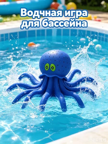 Игрушка-осьминог для ванны, сжимаемая водная игрушка для детей