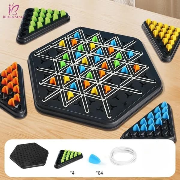 Chain Chess Intelligence Настольная игра, резиновая лента Геометрический цепной треугольник