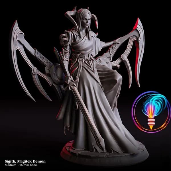 Фигурки для настольных игр, Сигит, Магитехнический демон, ДнД, Dangeon and Dragons, sci-fi, pathfinder. база 25mm