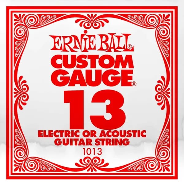 Струна для электро и акустической гитары одиночная 13 Ernie Ball 1013