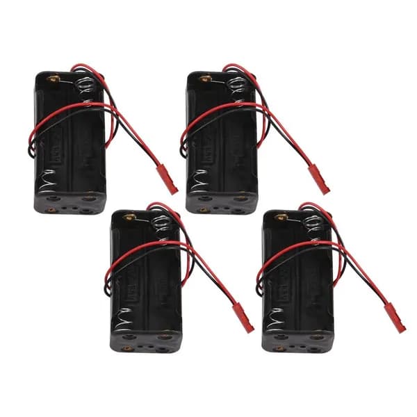 (Q I Z F) 4Pack 6V 4XAA Аккумуляторный контейнер Чехол Держатель Pack Box JST Plug Receiver совместим с 1/8 1/10 RC Nitro Power Car Truck