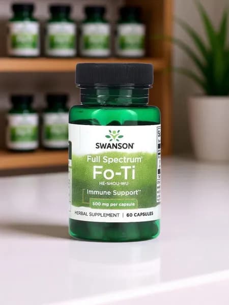 Горец многоцветковый , Fo-Ti, 500 мг, Swanson,60 капсул