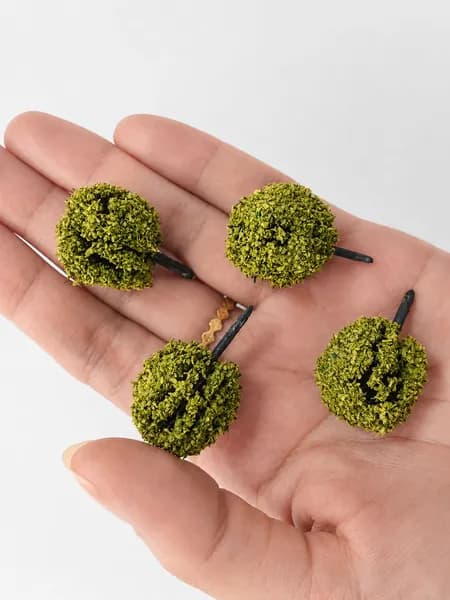 Миниатюрные кустарники для диорамы 3,5 см 5 шт