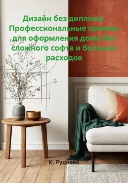 Дизайн без диплома. Профессиональные приемы для оформления дома без сложного софта и больших расходов | Руднева К. | Электронная книга