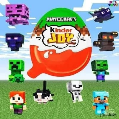 Kinder JOY Minecraft шоколадные яйца с сюрпризом Майнкрафт, 1 штуки,1х20 гр (из Финляндии)