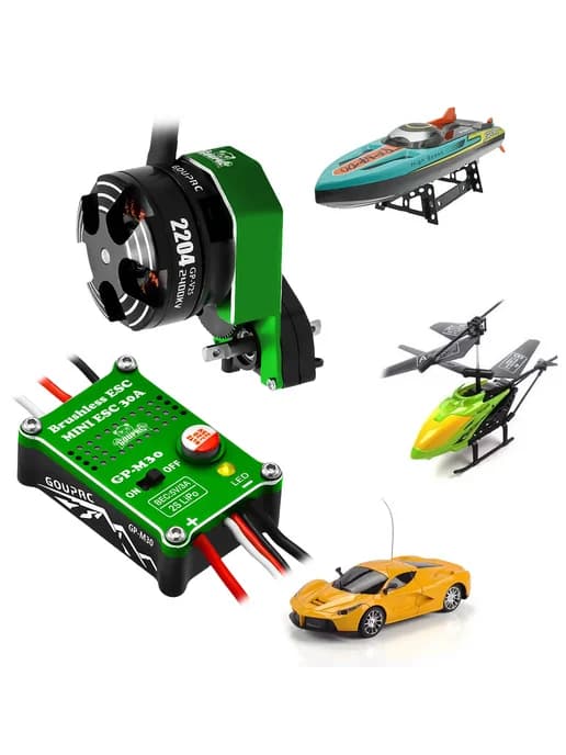 2204 2400KV бесщеточный мотор с ESC 30A и трансмиссией для S