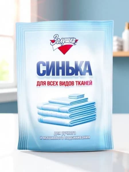 Порошок Золушка Синька средство для ручного и машинного подсинивания белья 50г
