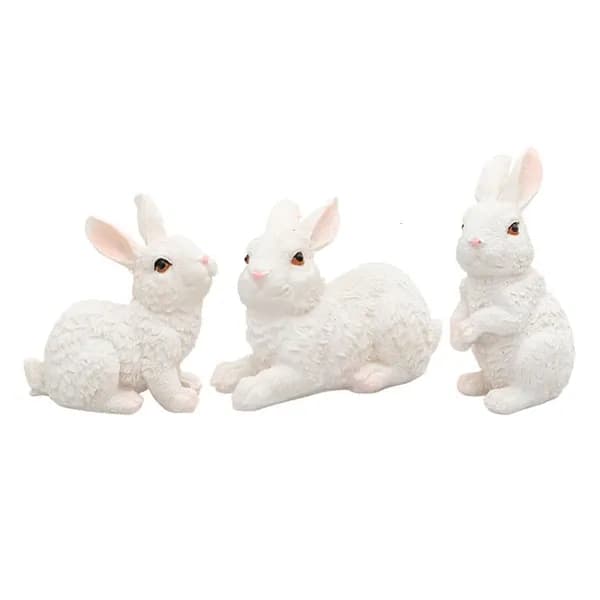 Миниатюрная фигурка кролика из смолы