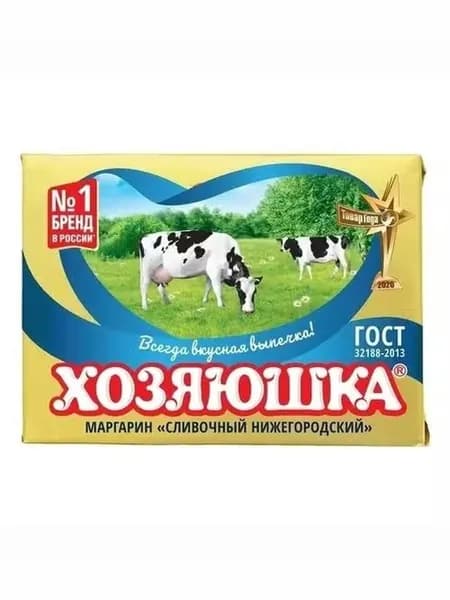 Маргарин Хозяюшка Сливочный Нижегородский 60% 200 г - 6 шт