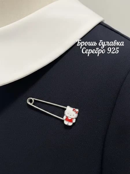 Брошь булавка с эмалью Хеллоу Китти