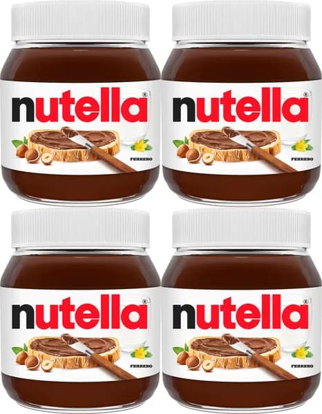 Паста Nutella ореховая с добавлением какао, комплект: 4 упаковки по 350 г