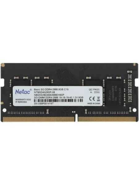 Netac Оперативная память NTBSD4N26SP-08, 1 x 8 ГБ