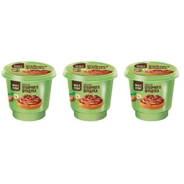 NutStory Паста ореховая, c добавлением какао, 350 г, 3 шт