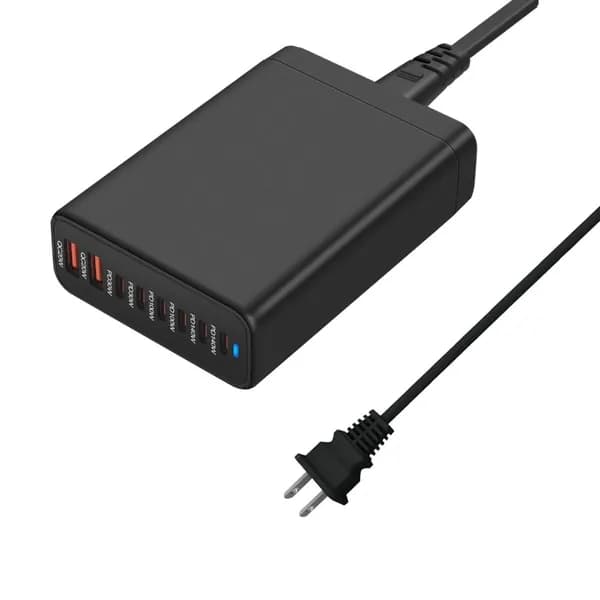 8-портовое зарядное устройство USB C 580W, Черный - US