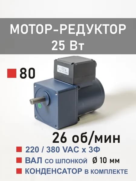 4IK25GN-S-S3T (2) 4GN50K мотор-редуктор 25 Вт 26 об*мин 220/380 В
