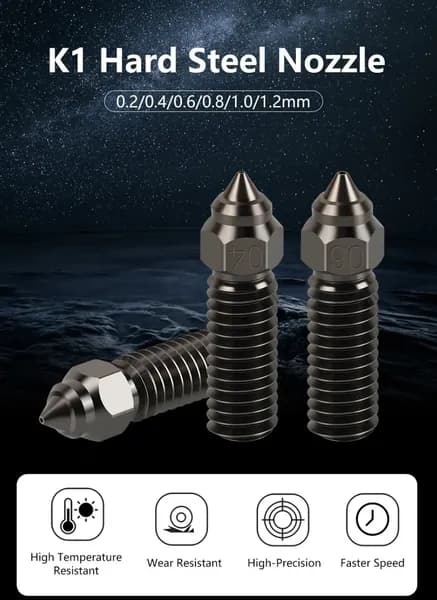Сопло Creality K1/K1Max Закаленная сталь 0,4