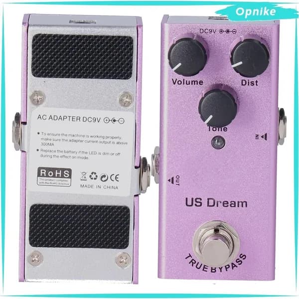 Электрогитара, мини-педаль эффекта US Dream Distortion, компактная для музыкантов