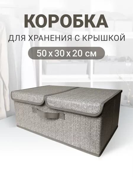 Коробка для хранения с крышкой 50х30х20