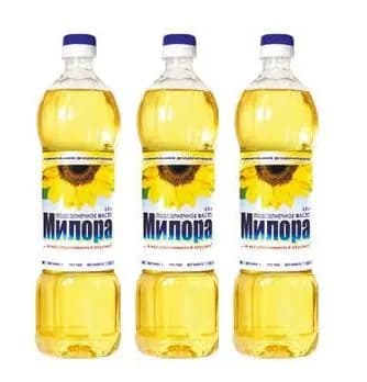 Масло подсолнечное рафинированное дезодорированное тм"Милора" 0,8л * 3 бутылки