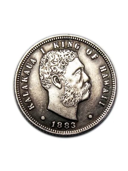 12,5 центов 1883 года 1/8 доллара Гавайи