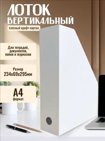 Лоток для бумаги белый 234х69х295