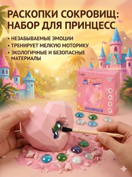 Раскопки для девочек кристаллы сюрприз набор