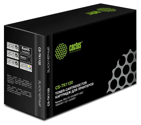 Картридж лазерный Cactus CS-TK1120, черный, 3000 страниц, совместимый, для Kyocera