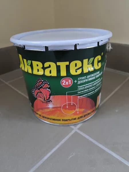 Защитно-декор покрытие для древесины "АКВАТЕКС" 2в1 БЕСЦВЕТНЫЙ 0,8л